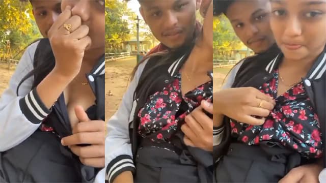 School Babe Sweet – Outdoor Boobs Press Viral